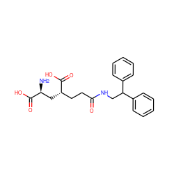 N[C@@H](C[C@@H](CCC(=O)NCC(c1ccccc1)c1ccccc1)C(=O)O)C(=O)O ZINC000040935083