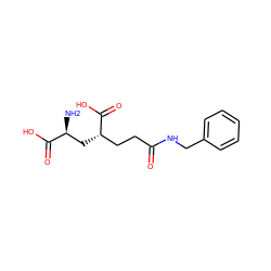 N[C@@H](C[C@@H](CCC(=O)NCc1ccccc1)C(=O)O)C(=O)O ZINC000040934764