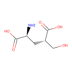 N[C@@H](C[C@@H](CO)C(=O)O)C(=O)O ZINC000040979474