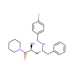 N[C@@H](C[C@@H](Cc1ccccc1)NCc1ccc(Cl)cc1)C(=O)N1CCCCC1 ZINC000036351238