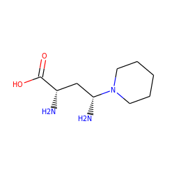 N[C@@H](C[C@@H](N)N1CCCCC1)C(=O)O ZINC000028523082