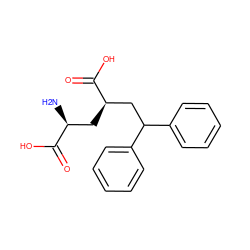 N[C@@H](C[C@H](CC(c1ccccc1)c1ccccc1)C(=O)O)C(=O)O ZINC000013797034