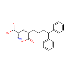 N[C@@H](C[C@H](CCCC(c1ccccc1)c1ccccc1)C(=O)O)C(=O)O ZINC000001890732