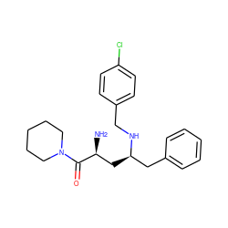 N[C@@H](C[C@H](Cc1ccccc1)NCc1ccc(Cl)cc1)C(=O)N1CCCCC1 ZINC000036351247