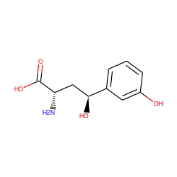 N[C@@H](C[C@H](O)c1cccc(O)c1)C(=O)O ZINC000013586906