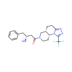 N[C@@H](CC(=O)N1CC[C@@H]2[C@@H](CCc3nnc(C(F)(F)F)n32)C1)Cc1ccccc1 ZINC000299869505