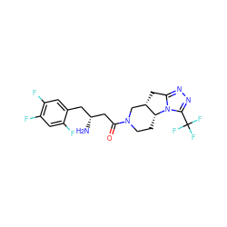 N[C@@H](CC(=O)N1CC[C@@H]2[C@@H](Cc3nnc(C(F)(F)F)n32)C1)Cc1cc(F)c(F)cc1F ZINC000299851775