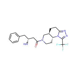 N[C@@H](CC(=O)N1CC[C@@H]2[C@H](CCc3nnc(C(F)(F)F)n32)C1)Cc1ccccc1 ZINC000299869506