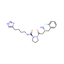 N[C@@H](CC(=O)N1CCC[C@H]1C(=O)NCCCCc1c[nH]cn1)Cc1ccccc1F ZINC000028390709