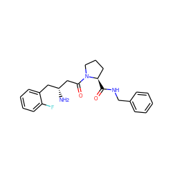 N[C@@H](CC(=O)N1CCC[C@H]1C(=O)NCc1ccccc1)Cc1ccccc1F ZINC000014958971