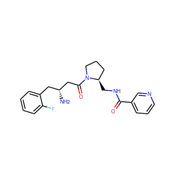 N[C@@H](CC(=O)N1CCC[C@H]1CNC(=O)c1cccnc1)Cc1ccccc1F ZINC000043012863