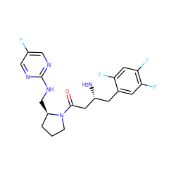 N[C@@H](CC(=O)N1CCC[C@H]1CNc1ncc(F)cn1)Cc1cc(F)c(F)cc1F ZINC000043010488