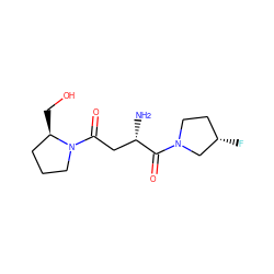 N[C@@H](CC(=O)N1CCC[C@H]1CO)C(=O)N1CC[C@H](F)C1 ZINC000040421530