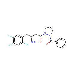 N[C@@H](CC(=O)N1CCCN1C(=O)c1ccccc1)Cc1cc(F)c(F)cc1F ZINC000028891294