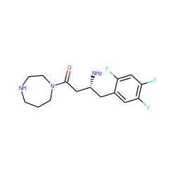 N[C@@H](CC(=O)N1CCCNCC1)Cc1cc(F)c(F)cc1F ZINC000040414213