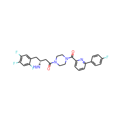 N[C@@H](CC(=O)N1CCN(C(=O)c2cccc(-c3ccc(F)cc3)n2)CC1)Cc1cc(F)c(F)cc1F ZINC000084671631