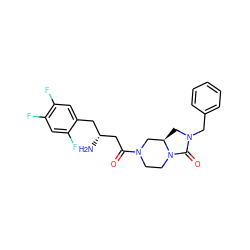 N[C@@H](CC(=O)N1CCN2C(=O)N(Cc3ccccc3)C[C@@H]2C1)Cc1cc(F)c(F)cc1F ZINC000064448465