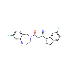 N[C@@H](CC(=O)N1CCNc2cc(F)ccc2C1)[C@H]1CCc2cc(F)c(F)cc21 ZINC000473170682