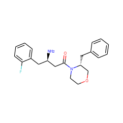 N[C@@H](CC(=O)N1CCOC[C@H]1Cc1ccccc1)Cc1ccccc1F ZINC000028388665