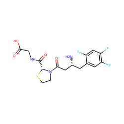 N[C@@H](CC(=O)N1CCS[C@@H]1C(=O)NCC(=O)O)Cc1cc(F)c(F)cc1F ZINC000066066552