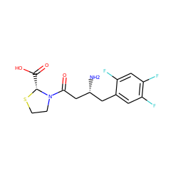 N[C@@H](CC(=O)N1CCS[C@@H]1C(=O)O)Cc1cc(F)c(F)cc1F ZINC000066066550