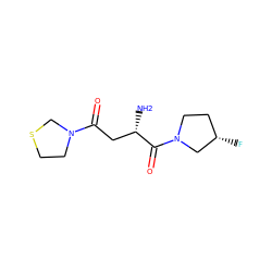 N[C@@H](CC(=O)N1CCSC1)C(=O)N1CC[C@H](F)C1 ZINC000040401597