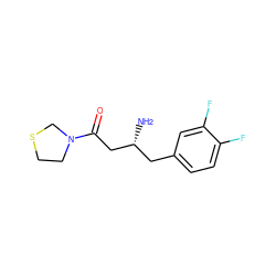 N[C@@H](CC(=O)N1CCSC1)Cc1ccc(F)c(F)c1 ZINC000028369603