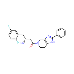 N[C@@H](CC(=O)N1CCc2[nH]c(-c3ccccc3)nc2C1)Cc1cc(F)ccc1F ZINC000028956716