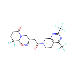 N[C@@H](CC(=O)N1CCc2c(nc(C(F)(F)F)nc2C(F)(F)F)C1)CN1C(=O)CCC(F)(F)[C@H]1O ZINC000096167442