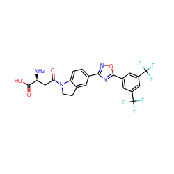 N[C@@H](CC(=O)N1CCc2cc(-c3noc(-c4cc(C(F)(F)F)cc(C(F)(F)F)c4)n3)ccc21)C(=O)O ZINC000073142172