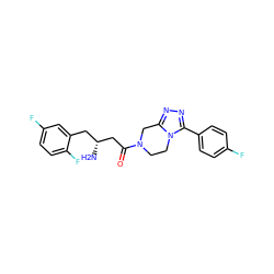 N[C@@H](CC(=O)N1CCn2c(nnc2-c2ccc(F)cc2)C1)Cc1cc(F)ccc1F ZINC000028820838