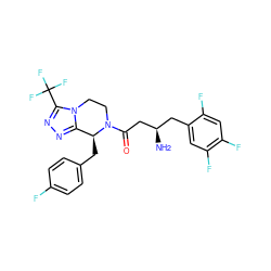 N[C@@H](CC(=O)N1CCn2c(nnc2C(F)(F)F)[C@@H]1Cc1ccc(F)cc1)Cc1cc(F)c(F)cc1F ZINC000028967968