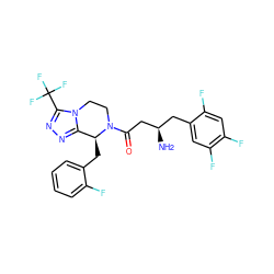 N[C@@H](CC(=O)N1CCn2c(nnc2C(F)(F)F)[C@@H]1Cc1ccccc1F)Cc1cc(F)c(F)cc1F ZINC000028967955