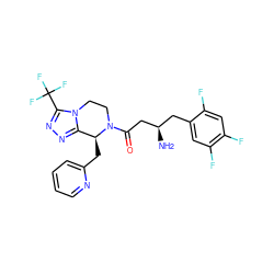 N[C@@H](CC(=O)N1CCn2c(nnc2C(F)(F)F)[C@@H]1Cc1ccccn1)Cc1cc(F)c(F)cc1F ZINC000028968057