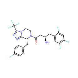 N[C@@H](CC(=O)N1CCn2c(nnc2C(F)(F)F)[C@H]1Cc1ccc(F)cc1)Cc1cc(F)c(F)cc1F ZINC000028967989