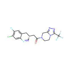 N[C@@H](CC(=O)N1CCn2c(nnc2C(F)(F)F)C1)Cc1cc(F)c(Cl)cc1F ZINC000028820819