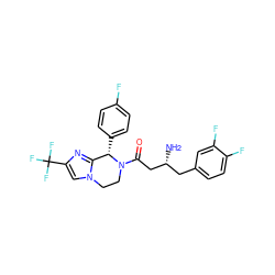 N[C@@H](CC(=O)N1CCn2cc(C(F)(F)F)nc2[C@@H]1c1ccc(F)cc1)Cc1ccc(F)c(F)c1 ZINC000014958999