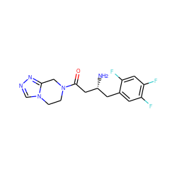 N[C@@H](CC(=O)N1CCn2cnnc2C1)Cc1cc(F)c(F)cc1F ZINC000013607030