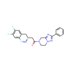 N[C@@H](CC(=O)N1CCn2nc(-c3ccccc3)nc2C1)Cc1cc(F)c(F)cc1F ZINC000028958850