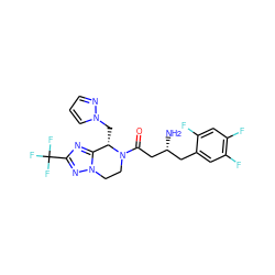 N[C@@H](CC(=O)N1CCn2nc(C(F)(F)F)nc2[C@@H]1Cn1cccn1)Cc1cc(F)c(F)cc1F ZINC000028959157