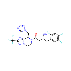 N[C@@H](CC(=O)N1CCn2nc(C(F)(F)F)nc2[C@H]1Cn1cncn1)Cc1cc(F)c(F)cc1F ZINC000028959173