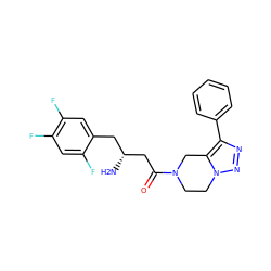 N[C@@H](CC(=O)N1CCn2nnc(-c3ccccc3)c2C1)Cc1cc(F)c(F)cc1F ZINC000066073780