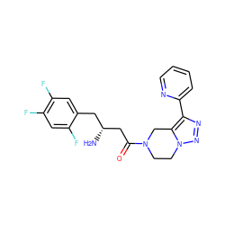 N[C@@H](CC(=O)N1CCn2nnc(-c3ccccn3)c2C1)Cc1cc(F)c(F)cc1F ZINC000066077359