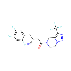 N[C@@H](CC(=O)N1CCn2nnc(C(F)(F)F)c2C1)Cc1cc(F)c(F)cc1F ZINC000066073776