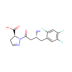 N[C@@H](CC(=O)N1N=CC[C@H]1C(=O)O)Cc1cc(F)c(F)cc1F ZINC000040836260