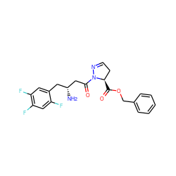 N[C@@H](CC(=O)N1N=CC[C@H]1C(=O)OCc1ccccc1)Cc1cc(F)c(F)cc1F ZINC000040845749