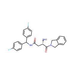 N[C@@H](CC(=O)NC(c1ccc(F)cc1)c1ccc(F)cc1)C(=O)N1Cc2ccccc2C1 ZINC000072105565