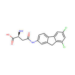 N[C@@H](CC(=O)Nc1ccc2c(c1)Cc1c(Cl)cc(Cl)cc1-2)C(=O)O ZINC000028528149