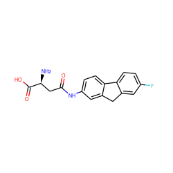 N[C@@H](CC(=O)Nc1ccc2c(c1)Cc1cc(F)ccc1-2)C(=O)O ZINC000028527841