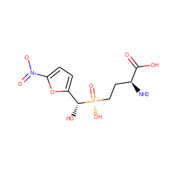 N[C@@H](CC[P@@](=O)(O)[C@H](O)c1ccc([N+](=O)[O-])o1)C(=O)O ZINC000034962086